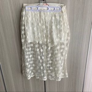 Re:named high low white lace skort NWT